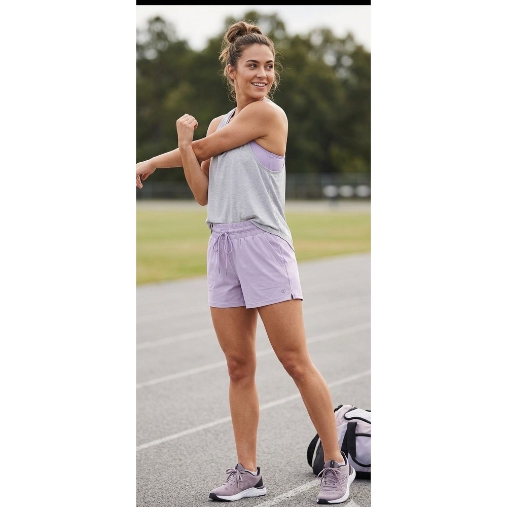 Gymshark Women's Lavender Athletic Shorts Stretch Lightweight Activewear